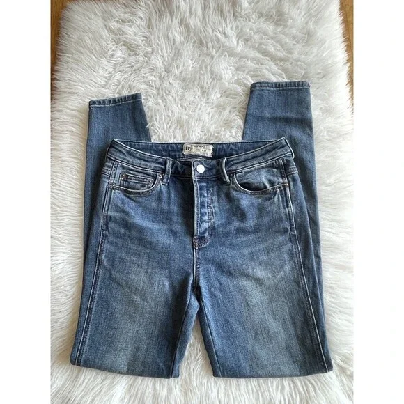 We the Free People Size 26 High Rise Skinny Jeans Button Fly - Picture 3 of 11